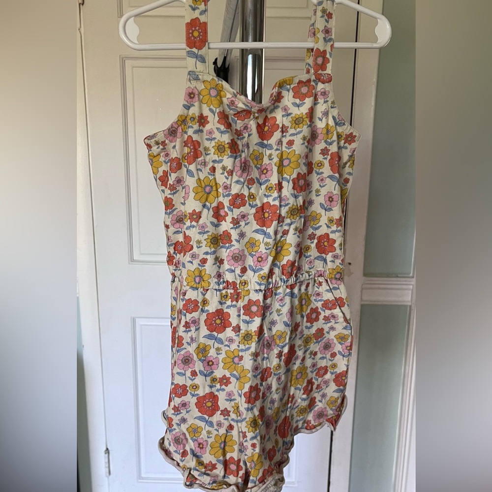 Girls floral romper